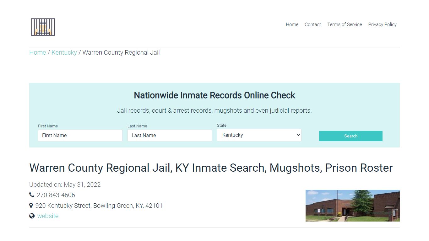 Warren County Regional Jail, KY Inmate Search, Mugshots ...